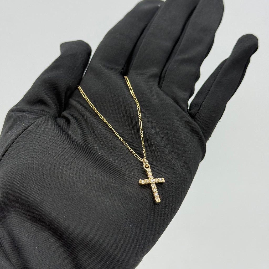 GARGANTILLA CRUZ DIAMANTE LAB